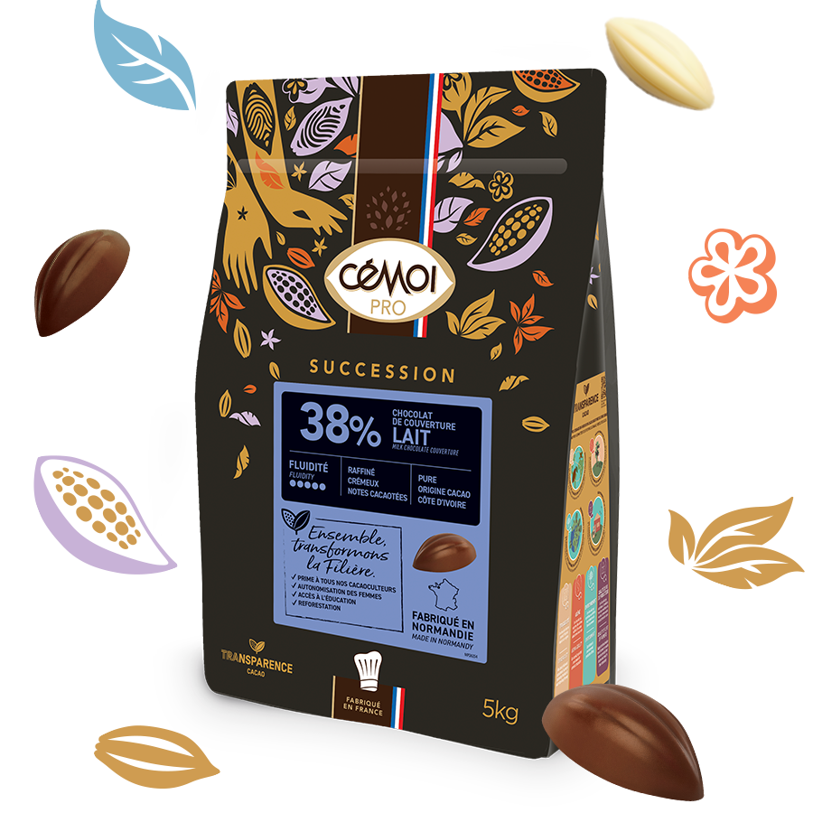 Chocolat au lait de couverture Succession 38%